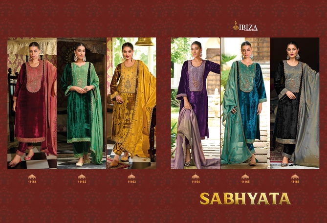 Sabhyata By Ibiza Embroidery Velvet Salwar Kameez Wholesale Shop In Surat
